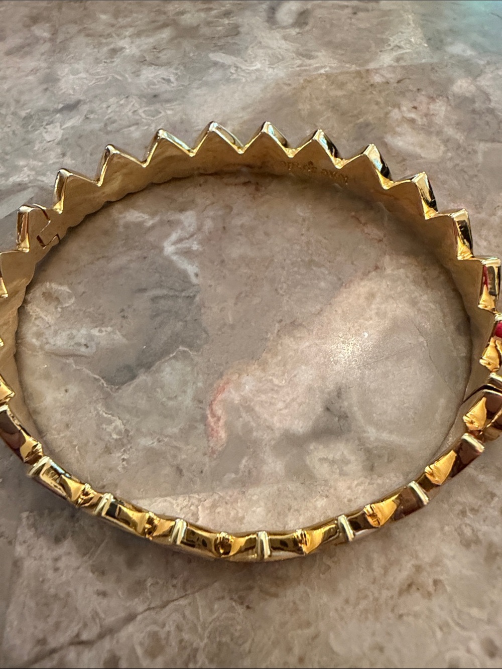 kate spade Gold Heart Link Bracelet with White Inlay - Picture 8 of 10